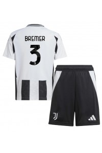 Juventus Gleison Bremer #3 Babytruitje Thuis tenue Kind 2024-25 Korte Mouw (+ Korte broeken)